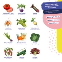 Graines de légumes - 12 variétés de graines éprouvées de légumes colorés - simple & productif - Kit de semences pour débutants