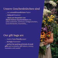 Geschenktütchen - Naturpoesie -  40 bunte Papiertütchen / Flachbeutel mit 8 verschiedenen Designs